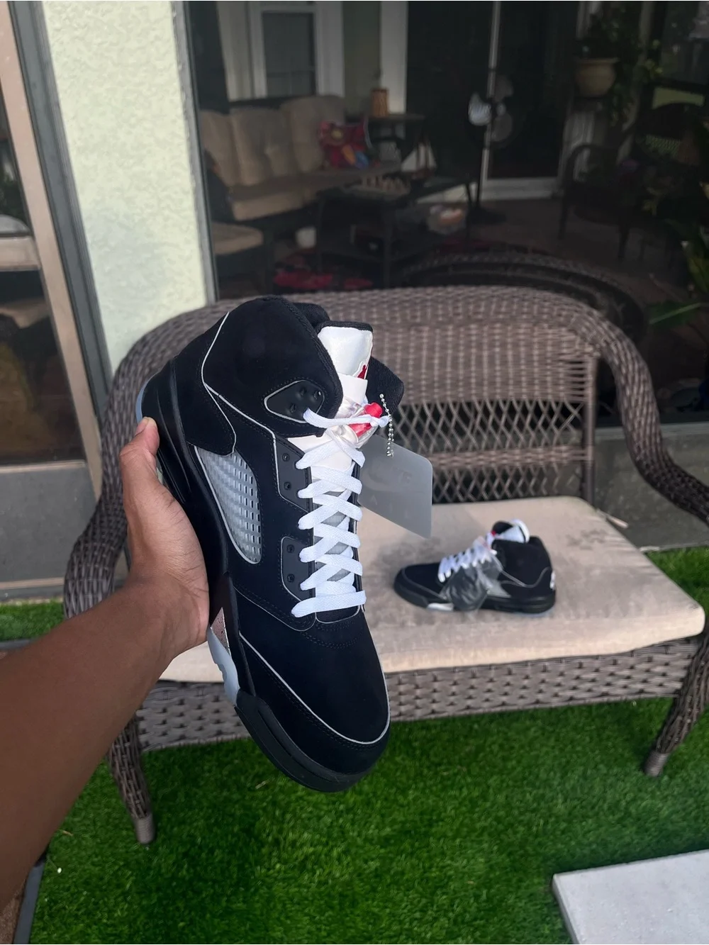Air Jordan 5 Black Metallic “Reimagined” (Sz 10.5)